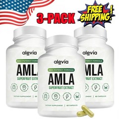 4x Alevia Organic Amla Capsules 1000mg Indian Gooseberry Antioxidant Supplement