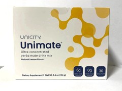 Unicity Unimate Lemon Flavor Packs – 30 Counts – Exp 08/2028