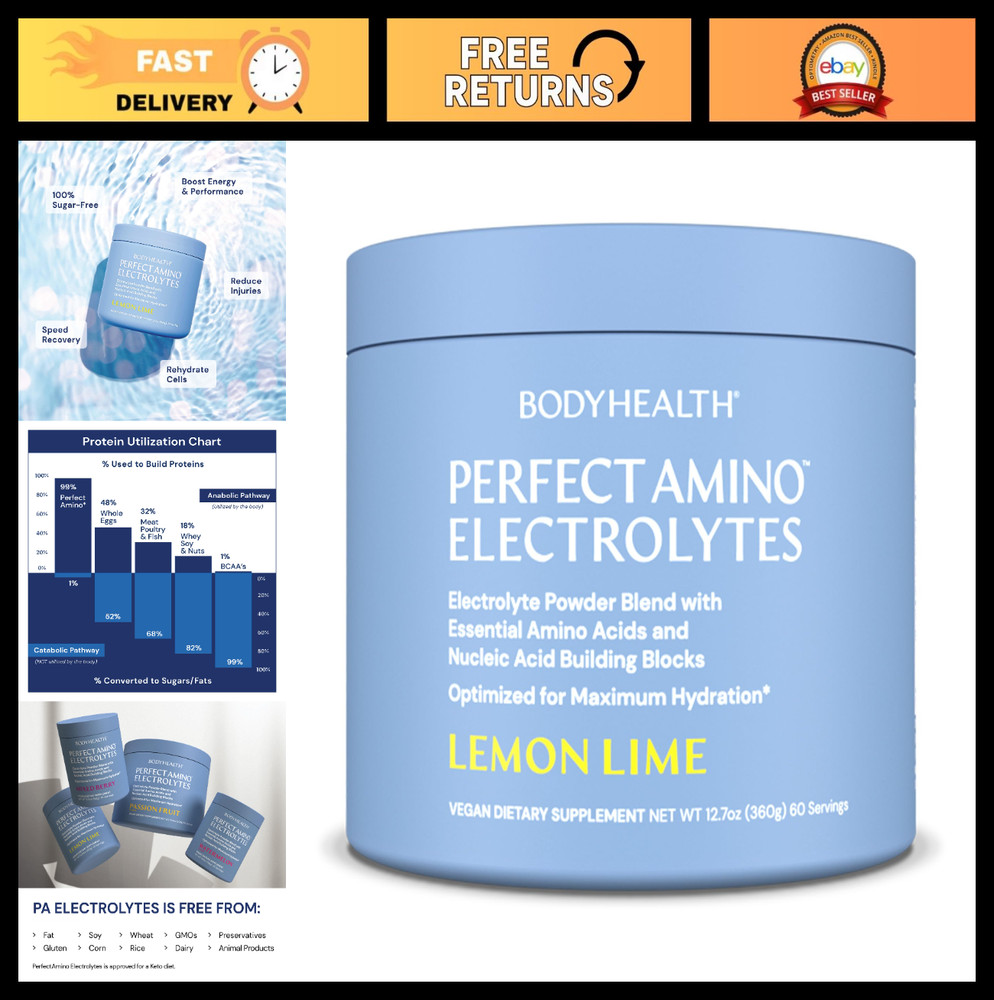 Electrolyte Powder Drink Mix – Sugar-Free Hydration for Fasting & Keto – Lemon L