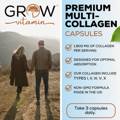 Beyond Collagen Multi Collagen Capsules – Type I II III V, X | Hydrolyzed,nonGMO