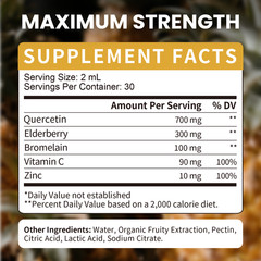 Quercetin with Bromelain Vitamin C & Zinc Heart Health Immune Energy Support