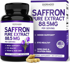 Dorado Saffron Supplement Nutrition 3 Month Supply Pure 88.5Mg Extract Women Men