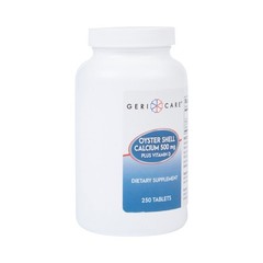 Geri-Care Calcium Tablet 200 IU – 500 mg 742-25-GCP 1 Bottle 250 per Bottle