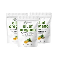 2 Oil 1 in of Oregano & Black Seed Softgels Count with Carvacrol,Immune Supports