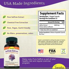 Saffron Indian | Best Supplement Capsule Pill Men Women FREE SHIP