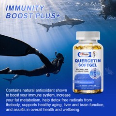 Quercetin Capsules w/Bromelain & Zinc- Gummies Natural Immune Support Supplement
