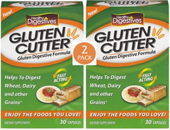 2 Pack Gluten Cutter Digestives Enzyme Formula 60 Caps 2×30 Digest Wheat Grains