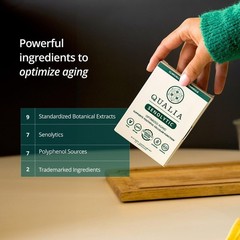 QUALIA LIFE SCIENCES Senolytic 12 Count (Pack of 1), Green