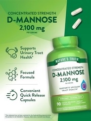 D-Mannose Capsules | 2100mg | 90 Count |Non-GMO, Gluten Free | by Nature’s Truth