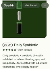 Seed DS-01 Daily Synbiotic Capsule – 180 Count