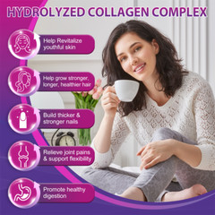 Marine Bovine Multi Collagen Capsules 10888mg Hydrolyzed Skin Hair Nails Joints