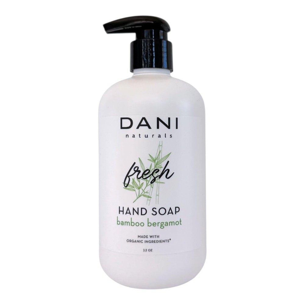 DANI Naturals Bamboo Bergamot Hand Soap, 12 fl oz, Vegan, Non-Toxic, Made in …