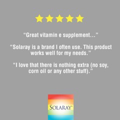 Solaray Vitamin E, d-Alpha Tocopherol 1000IU | Lab Verified | 60 Softgels
