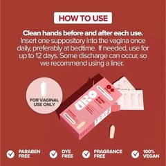 2 PACKS-NEW URO – Boric Acid Vaginal Support Acid & Aloe For Vaginal Odor, 12 Ct