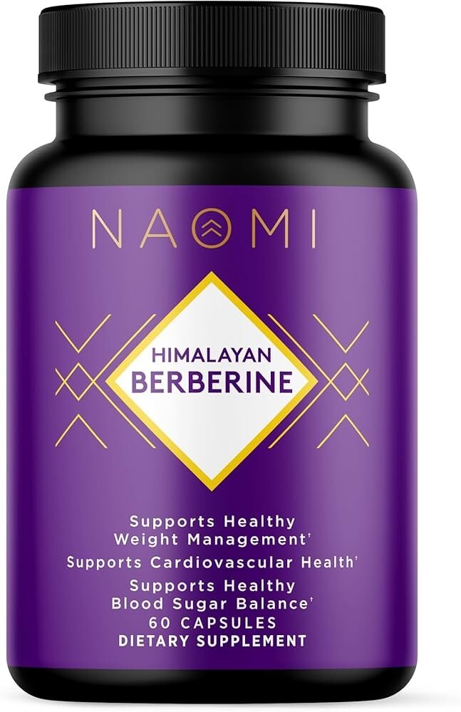 NAOMI Berberine For healthy blood sugar & metabolism, 500 Mg, 60 Capsules, NEW