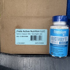 Vitassium by SaltStick Electrolyte Capsules 100 Count (12 Bottles) – Exp 7/28