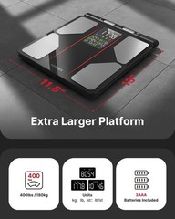 Digital Bathroom Scale for BMI Highly Accurate Smart Bluetooth Scale LCD Display