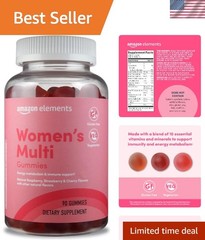 Adult Women’s Organic Multivitamins, 90 Gummies 30 servings, Vegetarian, Glut…