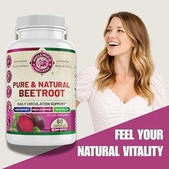 Organic Beetroot Plus. Supports Healthy Circulation, Heart & Energy. USA Made.