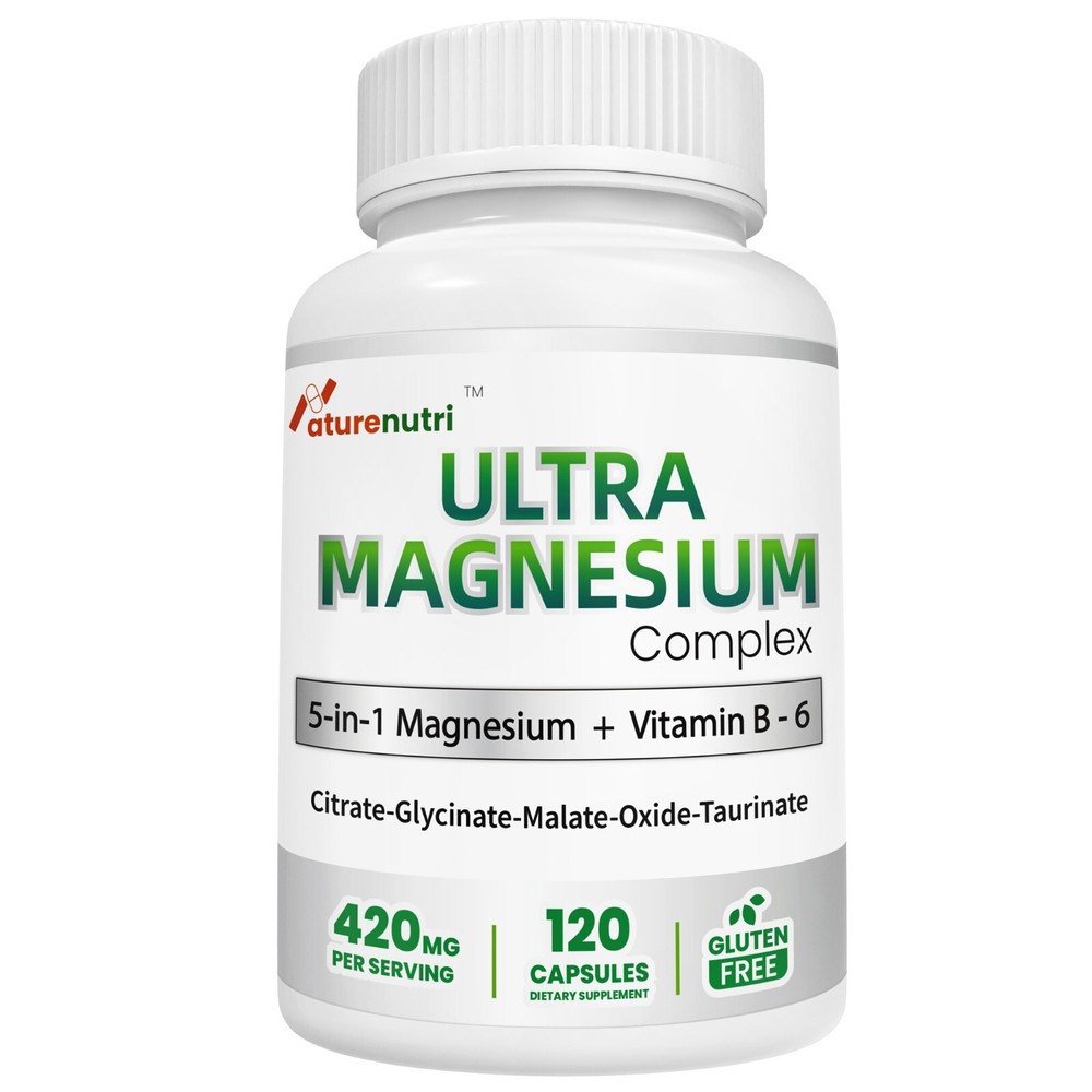 5-in-1 Magnesium Complex 420mg + B6 | 120 Capsules