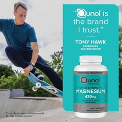 Qunol Magnesium 420mg Capsules – High Absorption, Extra Strength, 180 Count