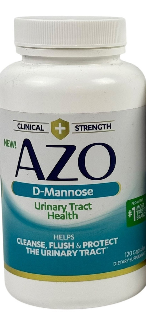 AZO D-Mannose Urinary Tract Supplement 120 Capsules July 2026