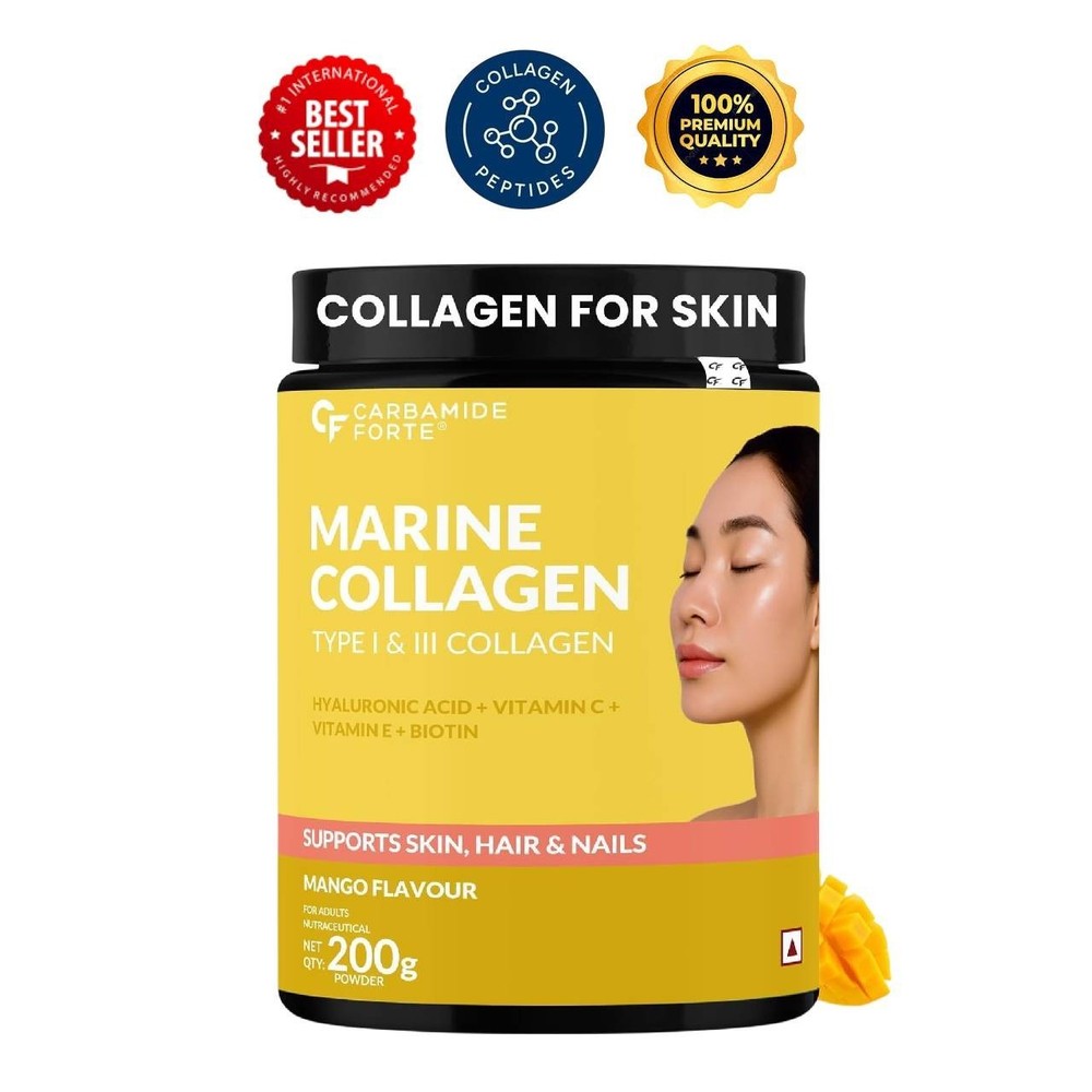 Carbamide Forte Marine Collagen Mango 200g Skin Hair Glow