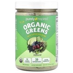 Organic Greens With Superfood Blend, Unflavored, 10.75 oz (305 g)