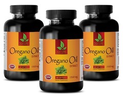 Oregano Oil 1500mg – Anti-Aging – Digestive Support – 180 Softgels (3 Bottles)