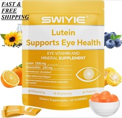 SWIYIE Lutein Gummies – Eye Health Support with Lutein & Zeaxanthin, 60 Gums NEW