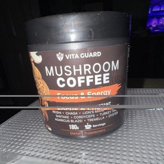 VITA GUARD Mushroom Coffee Focus & Energy Instant Dietary Supplement 180g