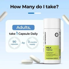 Oxyenergy Milk Thistle Liver Detox & Colon Cleanse,Natural Liver Health,new