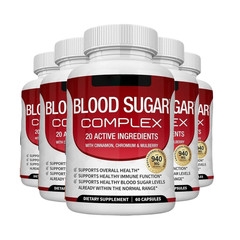 5-Pack Blood Sugar Complex – High Quality Daily Natural Blood Sugar Capsules Rel