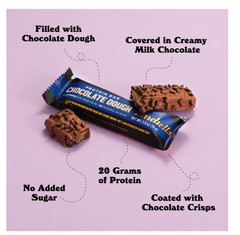 Barebells Protein Bars Chocolate Dough 12 Count 20g Protein 1g Sugar Snack Bars