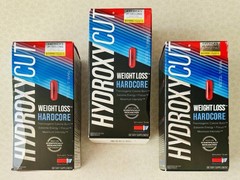 3x HYROXYCUT Weight Loss HARDCORE 60 Rapid-Release Caps BB: 11/26, 02/28, 03/28