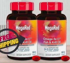 2 Pack – MegaRed Omega-3 Fish Oil + Krill Oil 500mg | 80 Softgel Each Best sale