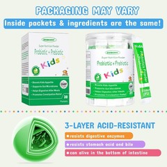 ZEBORA Kids Probiotic & Prebiotics Powder Age 3+ Support Children’s Digestive &