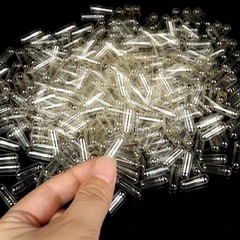 Size 0 Clear Empty Gelatin Gelcaps Pill Capsules Kosher Gluten-Free 1-10k