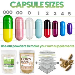 Size 00 Separated Clear Empty Vegan Capsules Veggie Caps Vegetable Pills