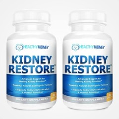 Kidney Restore Cleanse Health Supplement Support Normal Vitamins 60 Caps 2 Pack