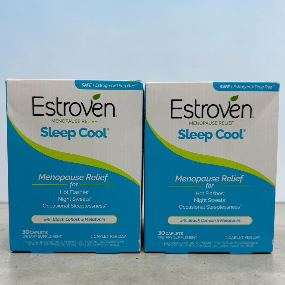 Estroven Sleep Cool Menopause Relief 60 Caplets Hot Flash Support EXP: 5/27
