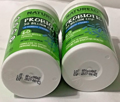 2X NATURELO Probiotic Digestive Health 50 Billion CFU, 11 Strains EXP 06/27
