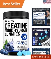 Elevate Performance with 5g Creatine Gummies – Sugar-Free, Lab Verified 90 Count