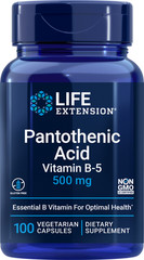 Life Extension VIT B5 Pantothenic Acid 500 mg 100 Veg Cap
