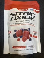 Snap Nitric Oxide Soft Chews 10x More Beets Mixed Berry Flavors 60ct – Brand New