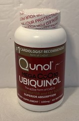 Qunol Mega Ubiquinol CoQ10 Vitamins 100mg – 60 Softgels Exp09/26