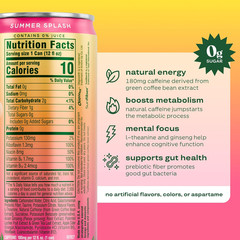 Sparkling Energy Drink Zero Sugar Summer Splash 12 Pack