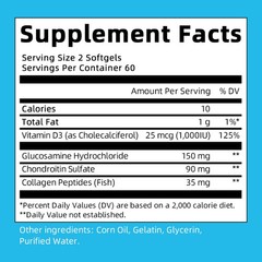 Glucosamine Chondroitin with COLLAGEN Cissus Quadrangularis MSM Turmeric