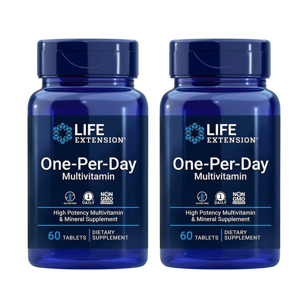 Life Extension One-Per-Day Multivitamin Essential Vitamins, Minerals 60 Tablet