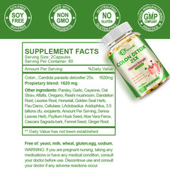 1-3PCS Anti-Parasite & Candida Cleanse Supplement Body Colon Detox 120 Caps